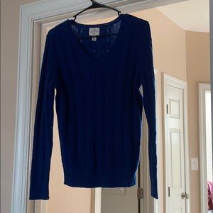 Blue v-neck sweater